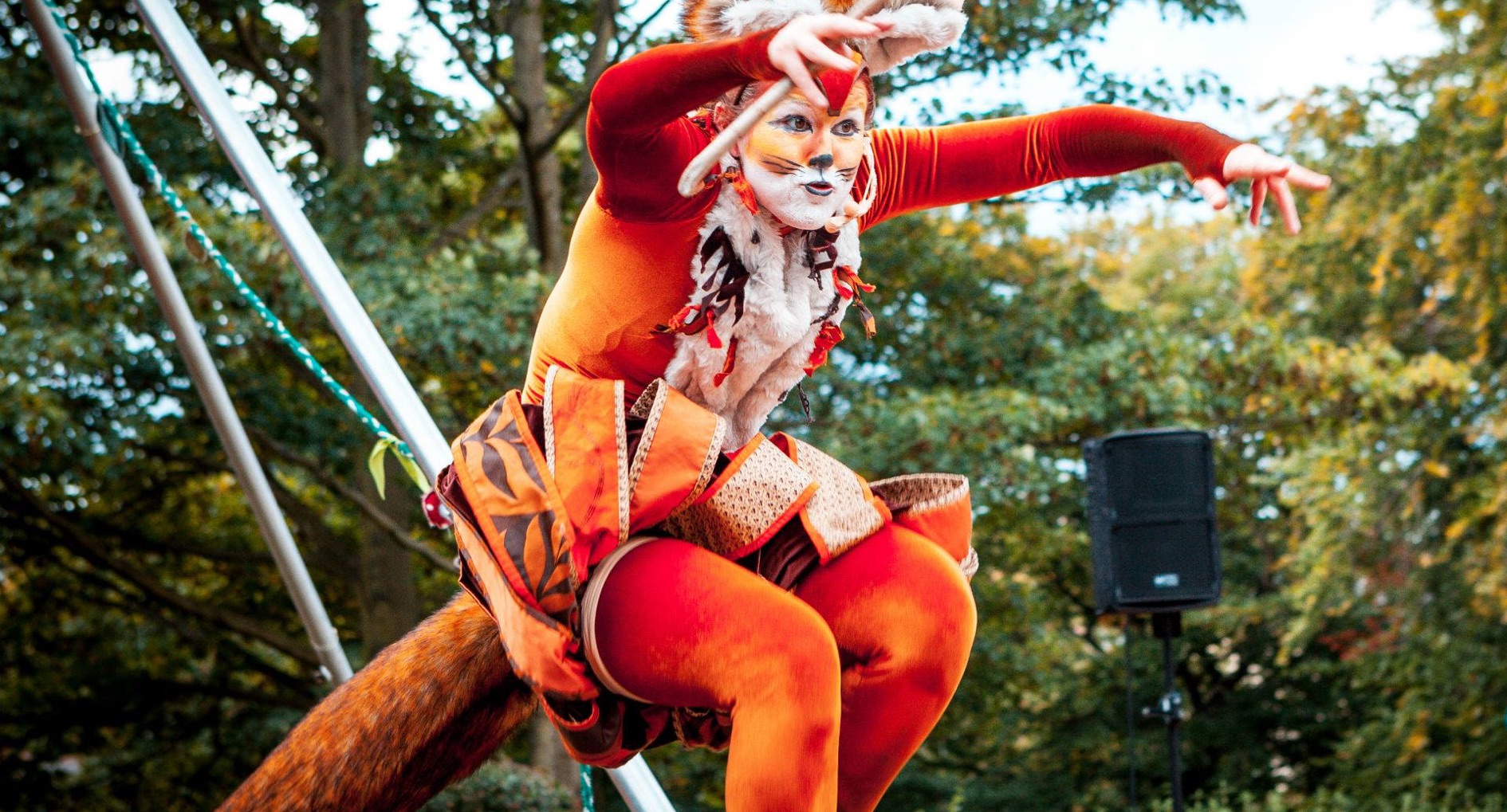 Aerial show at Corbridge Festival